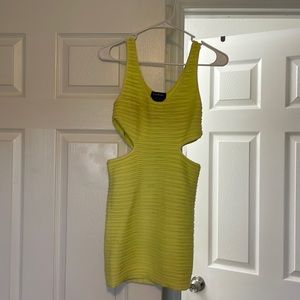 Bebe Body Con Dress Sunny Lime
